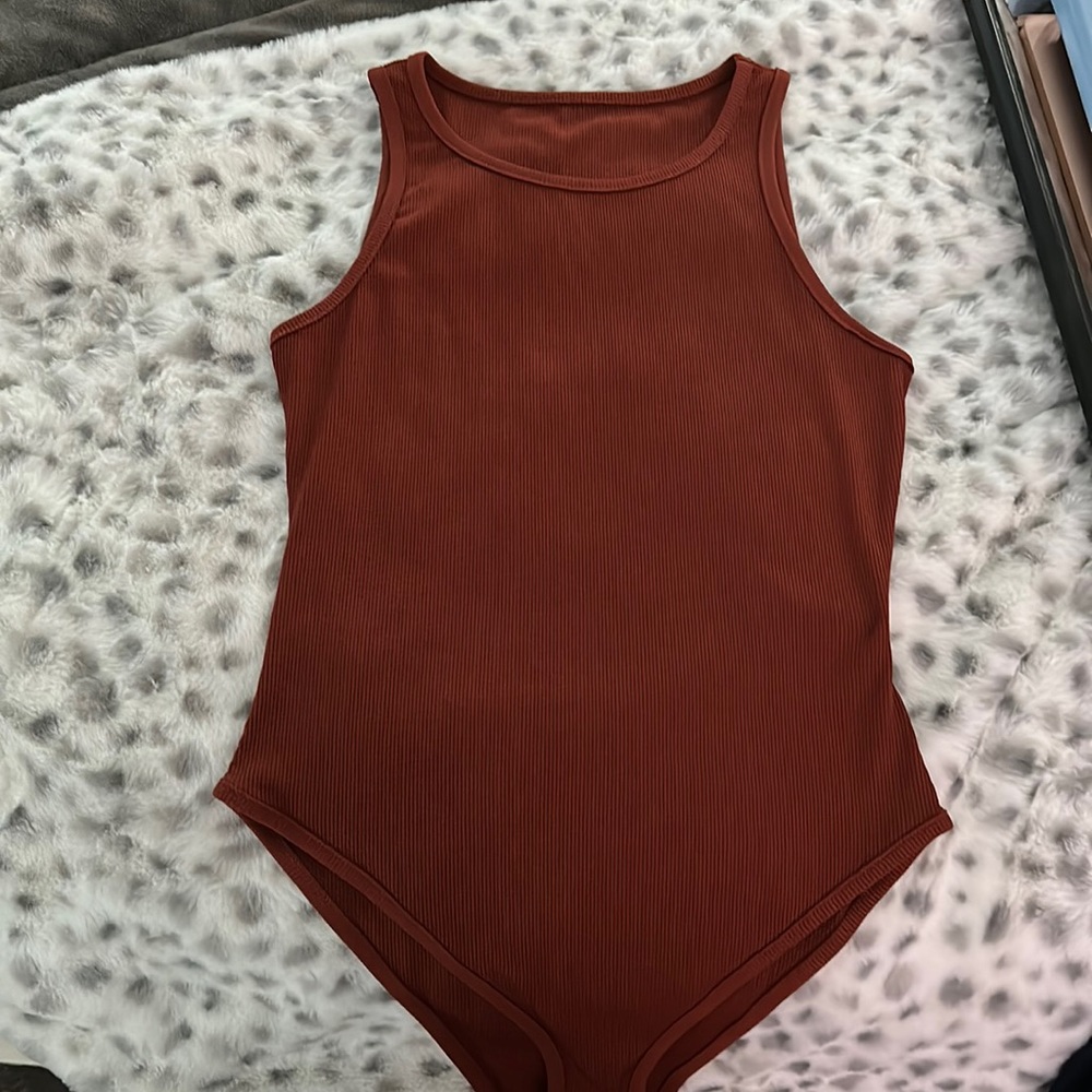 reddish brown bodysuit